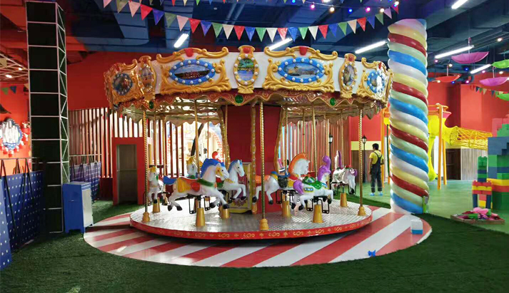 Indoor carousel amusement ride 